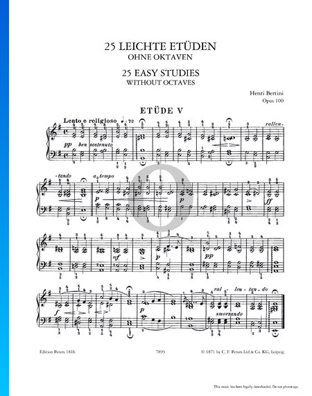 25 Etudes: Etüde, Op. 100 No. 5