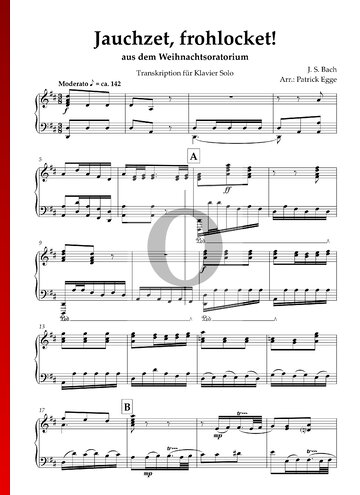 Christmas Oratorio, BWV 248: 1. Jauchzet, Frohlocket! Spartito