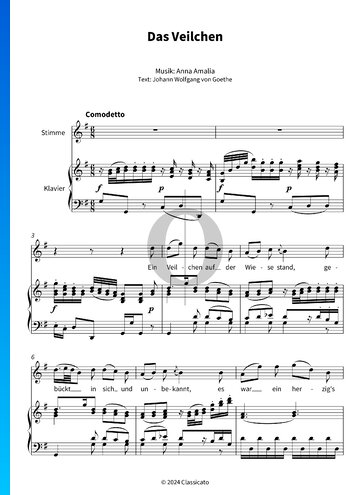 Das Veilchen Sheet Music