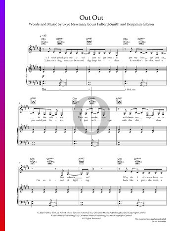 Out Out Sheet Music