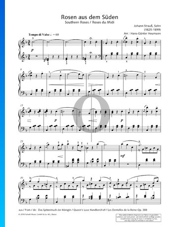 Rosen aus dem Süden, Op. 388 Musik-Noten