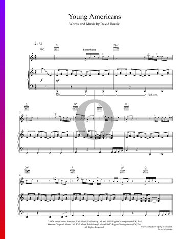 Young Americans Partitura