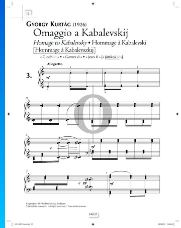 Homage to Kabalevsky Musik-Noten