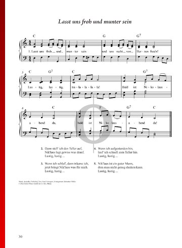 Lasst uns froh und munter sein Musik-Noten