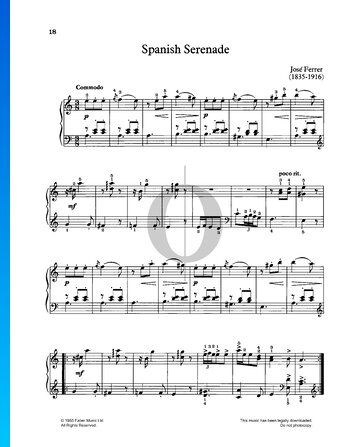 Sérénade Espagnole, Op. 34 Partitura