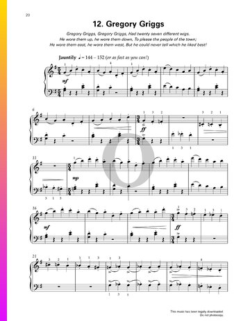 Gregory Griggs Sheet Music