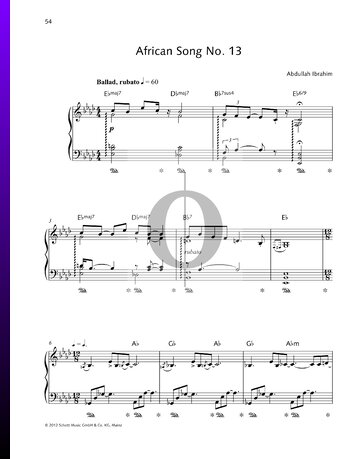 African Song No. 13 Musik-Noten