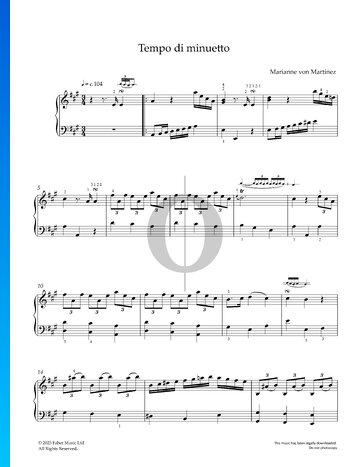 Tempo di minuetto Musik-Noten