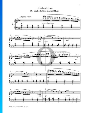 Die Zauberhafte, Op. 105 Nr. 3 Musik-Noten