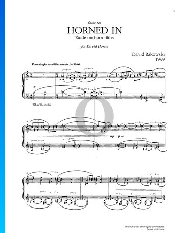 Études Book III: Horned In Partitura