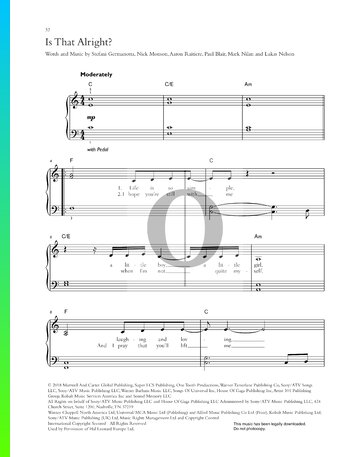 Is That Alright? Sheet Music