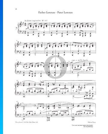 Romeo and Juliet, Op. 75: Father Lorenzo Sheet Music