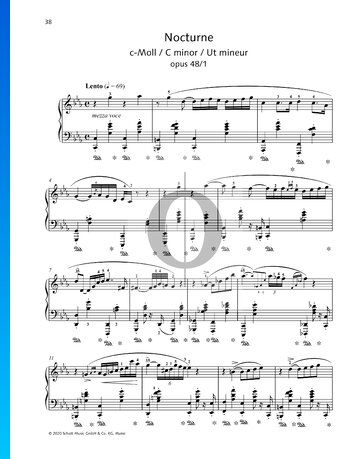 Nocturne in C Minor, Op. 48 No. 1 Spartito