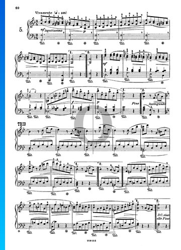 Walzer in F-Dur, Anh.14 Nr. 5 Musik-Noten