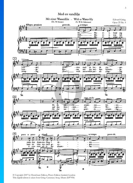 With a Water-Lily, Op. 25 No. 4 (Med en vandlilje)