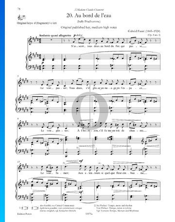 Au bord de l’eau, Op. 8 No. 1 Sheet Music