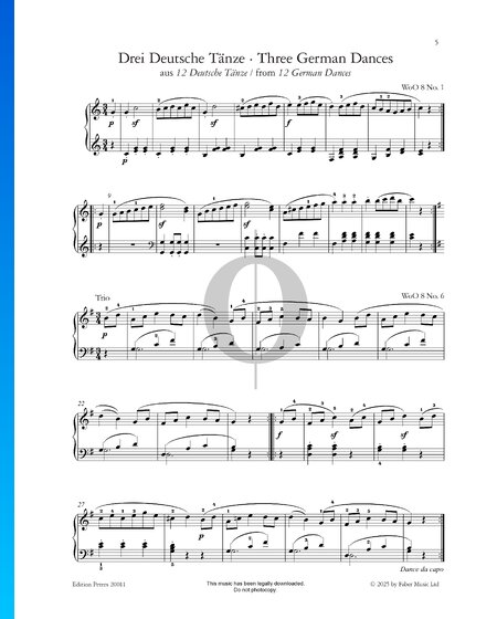 Three German Dances in C Major, WoO 8 No. 1