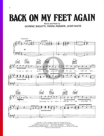 Back On My Feet Again Partitura