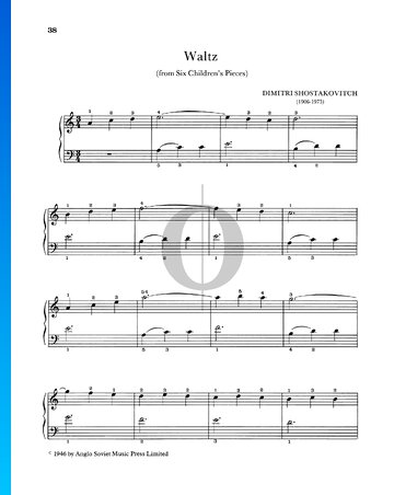Children's Notebook Op. 69: No. 2 Waltz Sheet Music