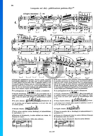 Polonaise In D Minor, Op. 71 No. 1 Spartito