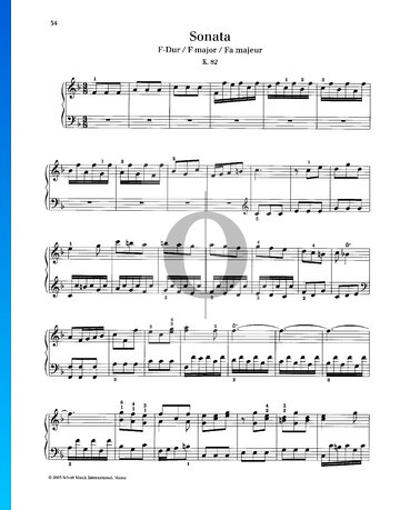 Sonate in F-Dur, K. 82 Musik-Noten