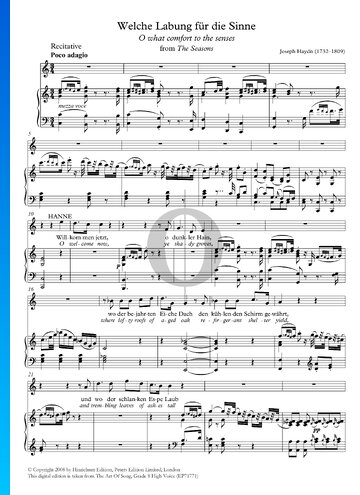 Welche Labung für die Sinne Sheet Music