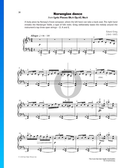 Lyrische Stücke, Op. 38 Nr. 4: Halling (Norwegischer Tanz)