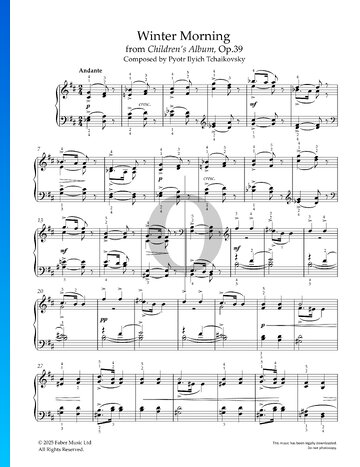 Children's Album, Op. 39 No. 2: Winter Morning Sheet Music