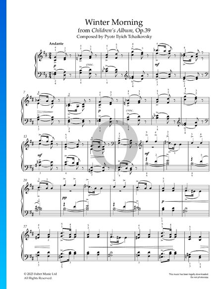 Children's Album, Op. 39 No. 2: Winter Morning