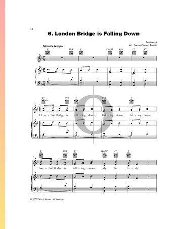 London Bridge is Falling Down Partitura