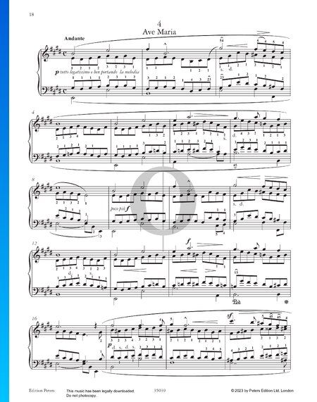 Etude in E Major: Ave Maria, No. 4