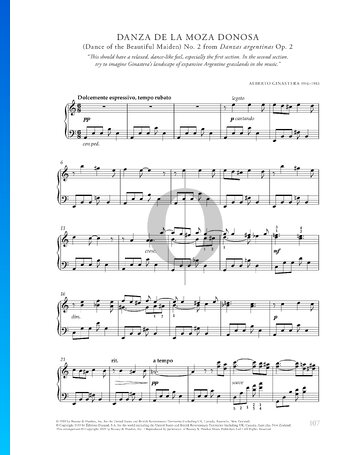 Argentine dances, Op. 2: Dance of the Beautiful Maiden Musik-Noten