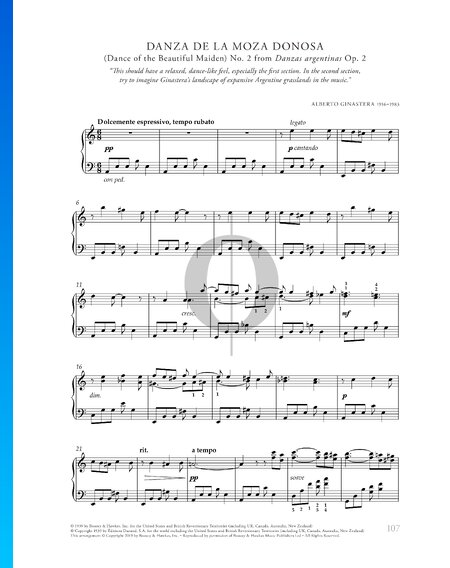 Argentine dances, Op. 2: Dance of the Beautiful Maiden