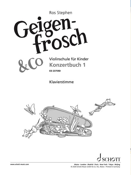 Geigenfrosch & Co: Konzertbuch 1 (Klavierstimme)