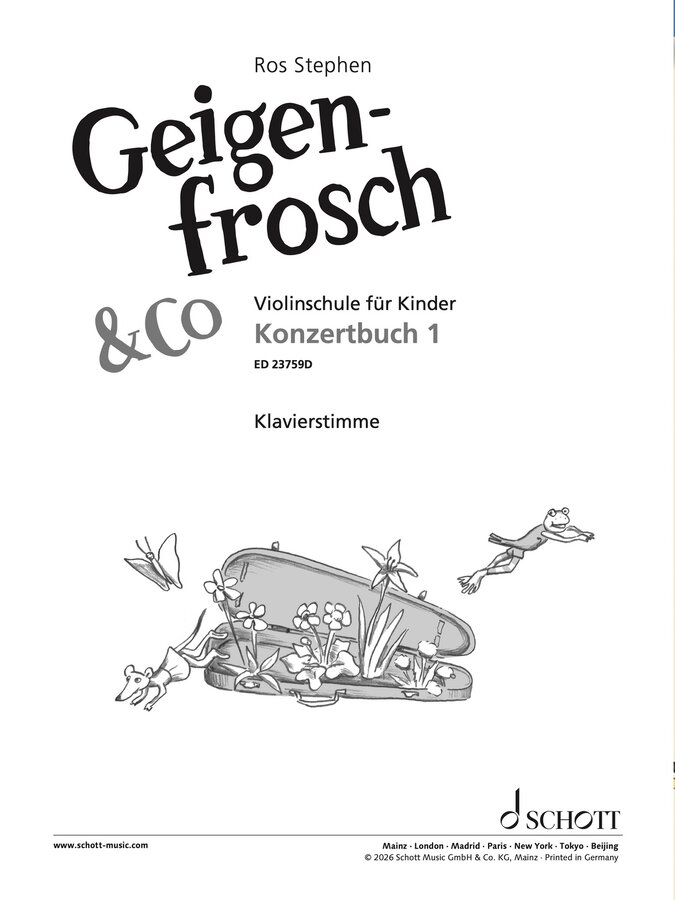 Geigenfrosch & Co: Konzertbuch 1 (Klavierstimme)